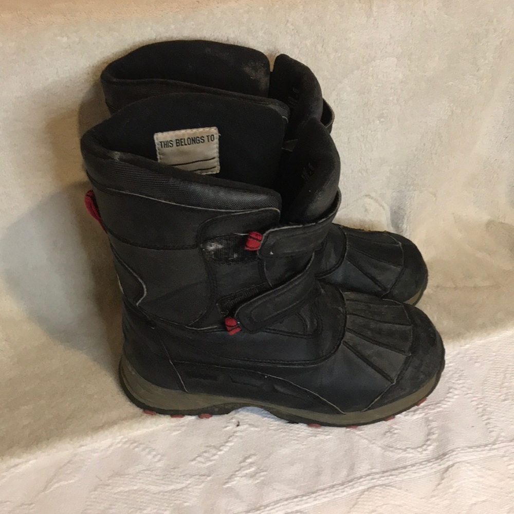 LL Bean Snow Boots Black boys girls 4 Big Kid